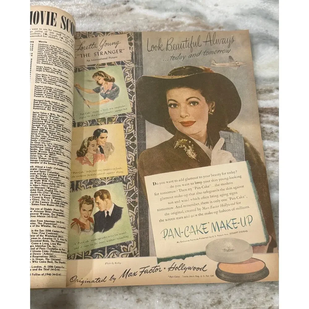 Vtg Screen Romances Magazine Sept. 1946 Alan Ladd Ads Fashion +